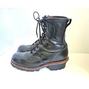 Chippewa Super Logger Work Boots Men’s Sz 11 M Black Leather Waterproof